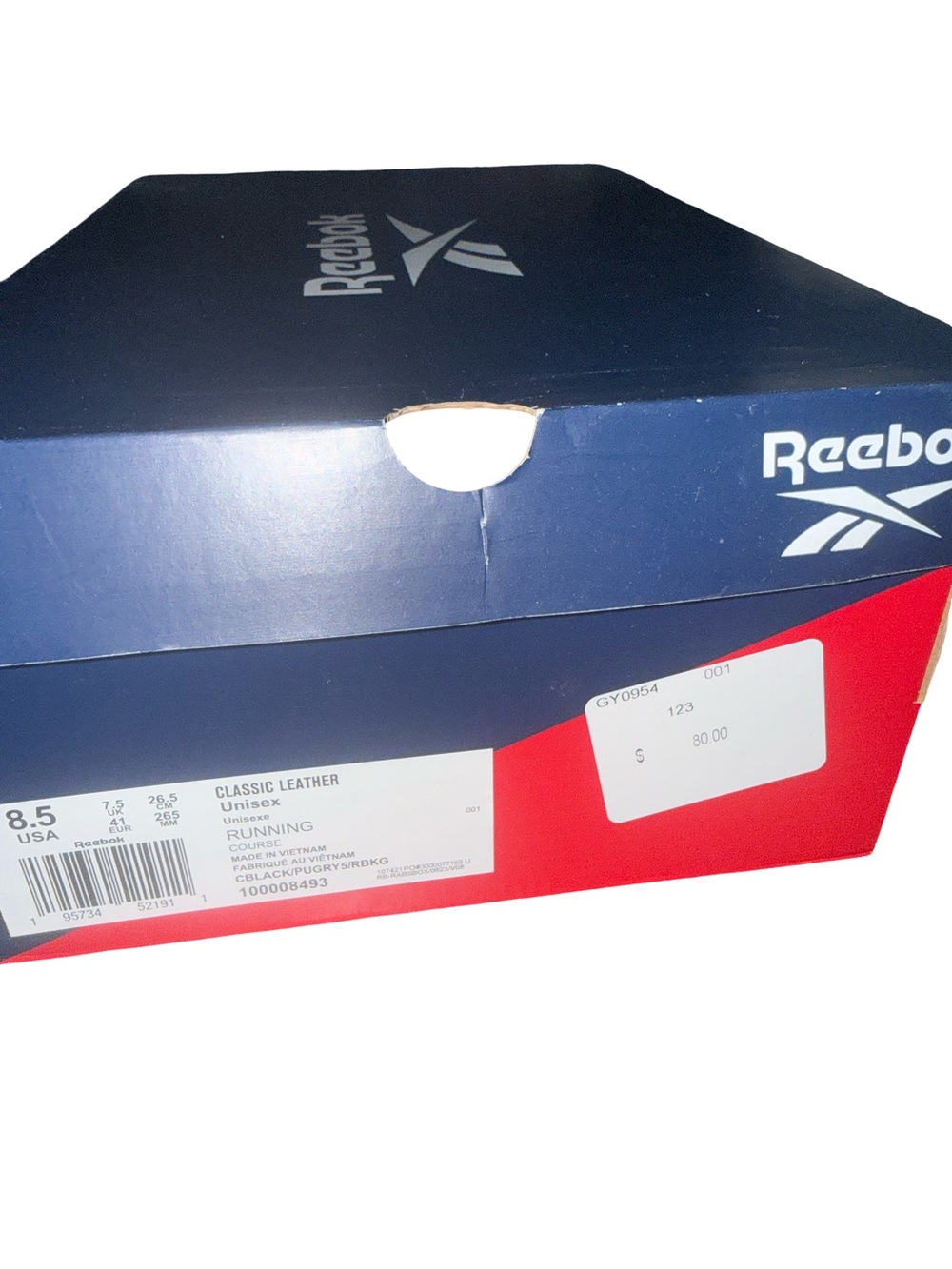 Reebok Men's Black Athletic Sneakers with Gum Outsole - Picture 4 of 4